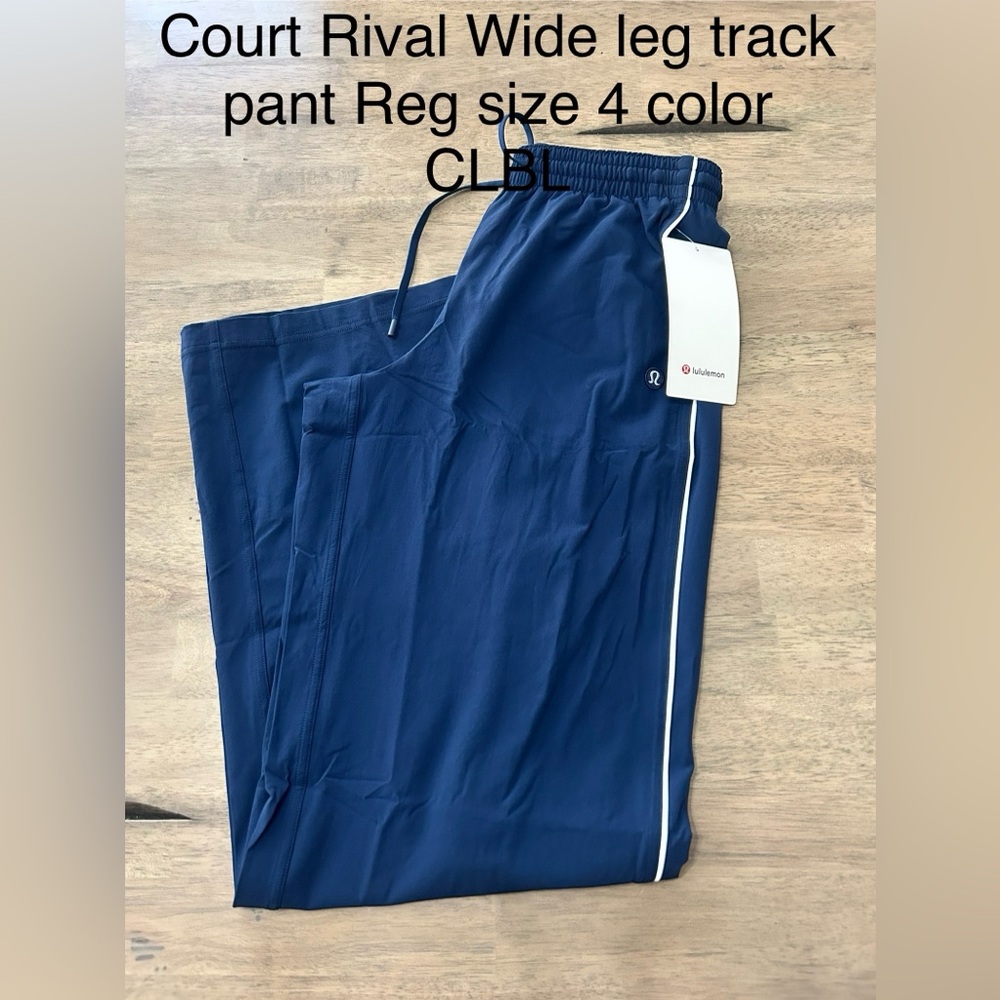 Lululemon Court Rival Wide leg Track Pant Reg size 4